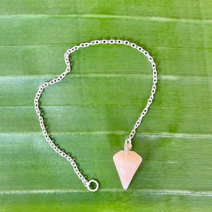 Pink Calcite Crystal Pendulum Small